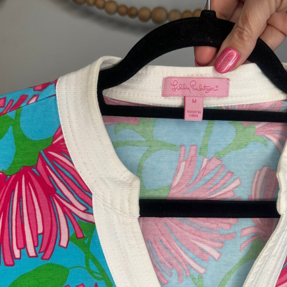 Lilly Pulitzer Turquoise Kissue Joy Tunic - Picture 5 of 5